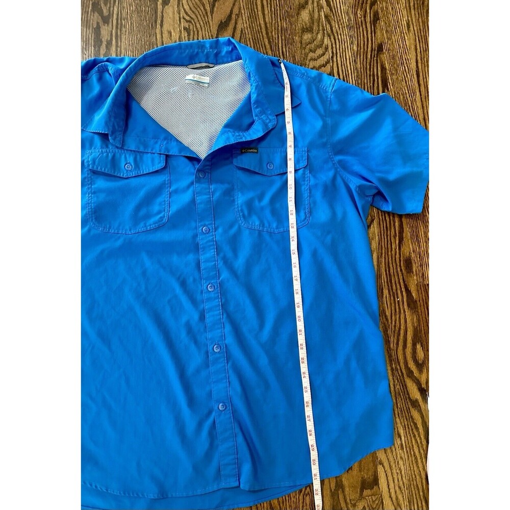 Columbia Men's Blue Utilizer Solid Performance Short-Sleeve Shirt Fishing XXL - Picture 4 of 8